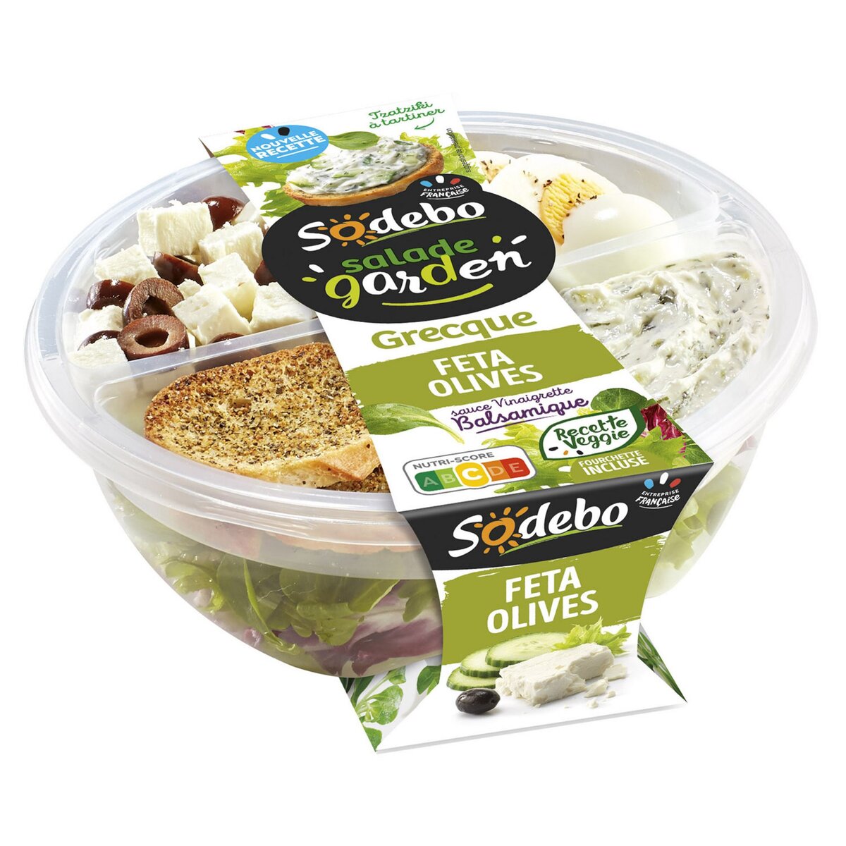 SODEBO Salade garden veggie façon grecque 1 portion 240g