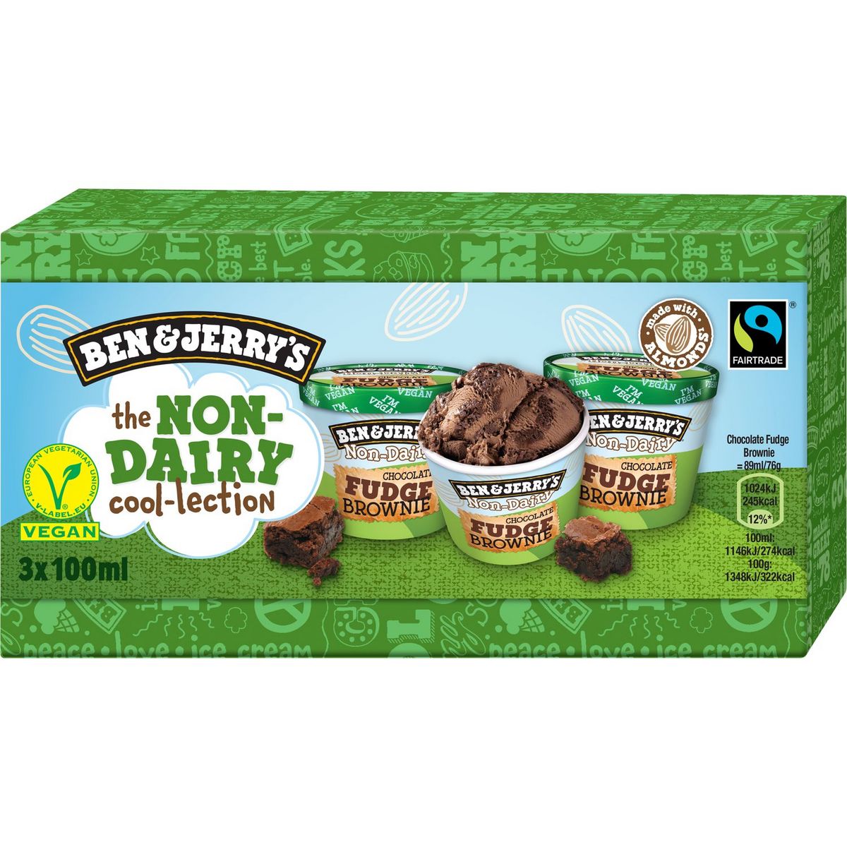 BEN ET JERRY'S Ben&Jerry's the non dairy 210g 4 mini pots 210g