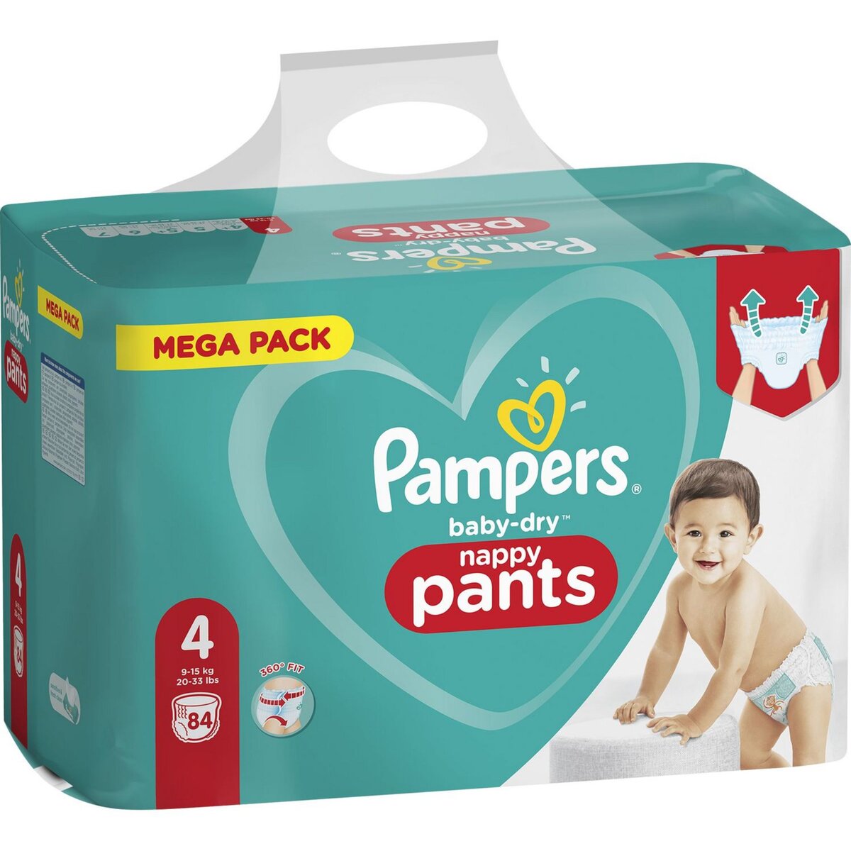 PAMPERS Baby-dry pants couches-culottes taille 4 (9 à 15kg) 84 couches