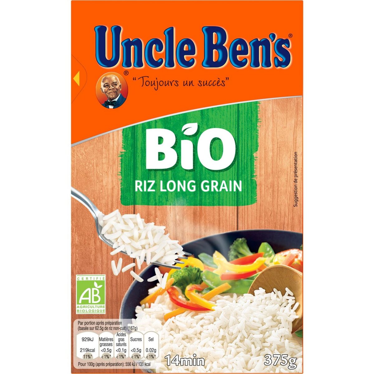 BEN'S ORIGINAL Riz long grain bio vrac 375g