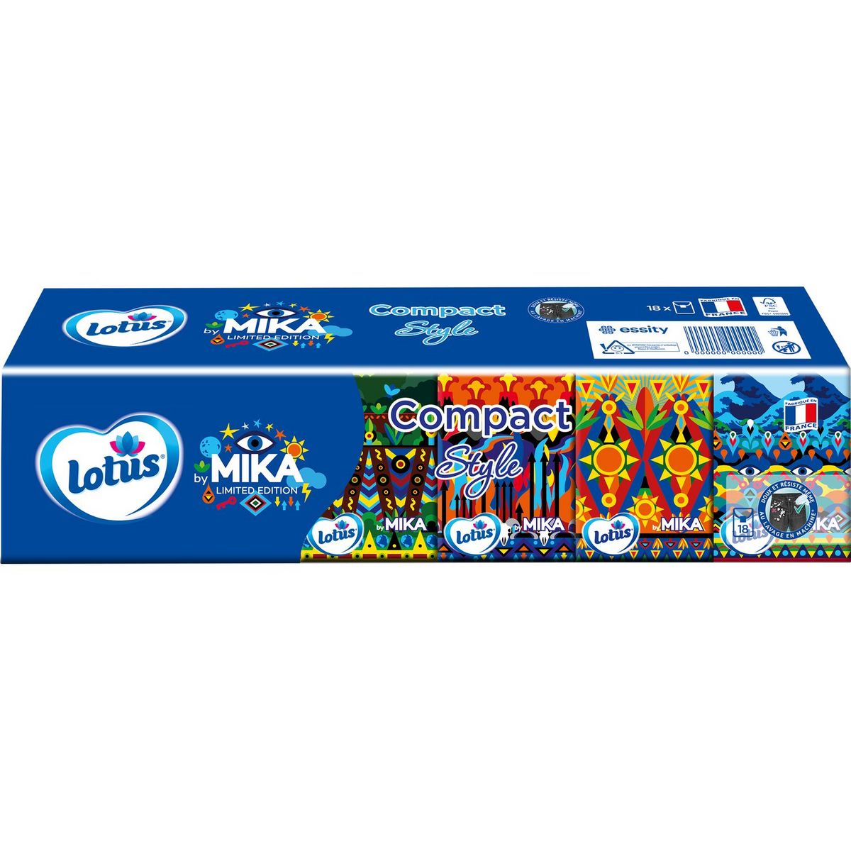LOTUS Paquets de mouchoirs style 18x7 mouchoirs