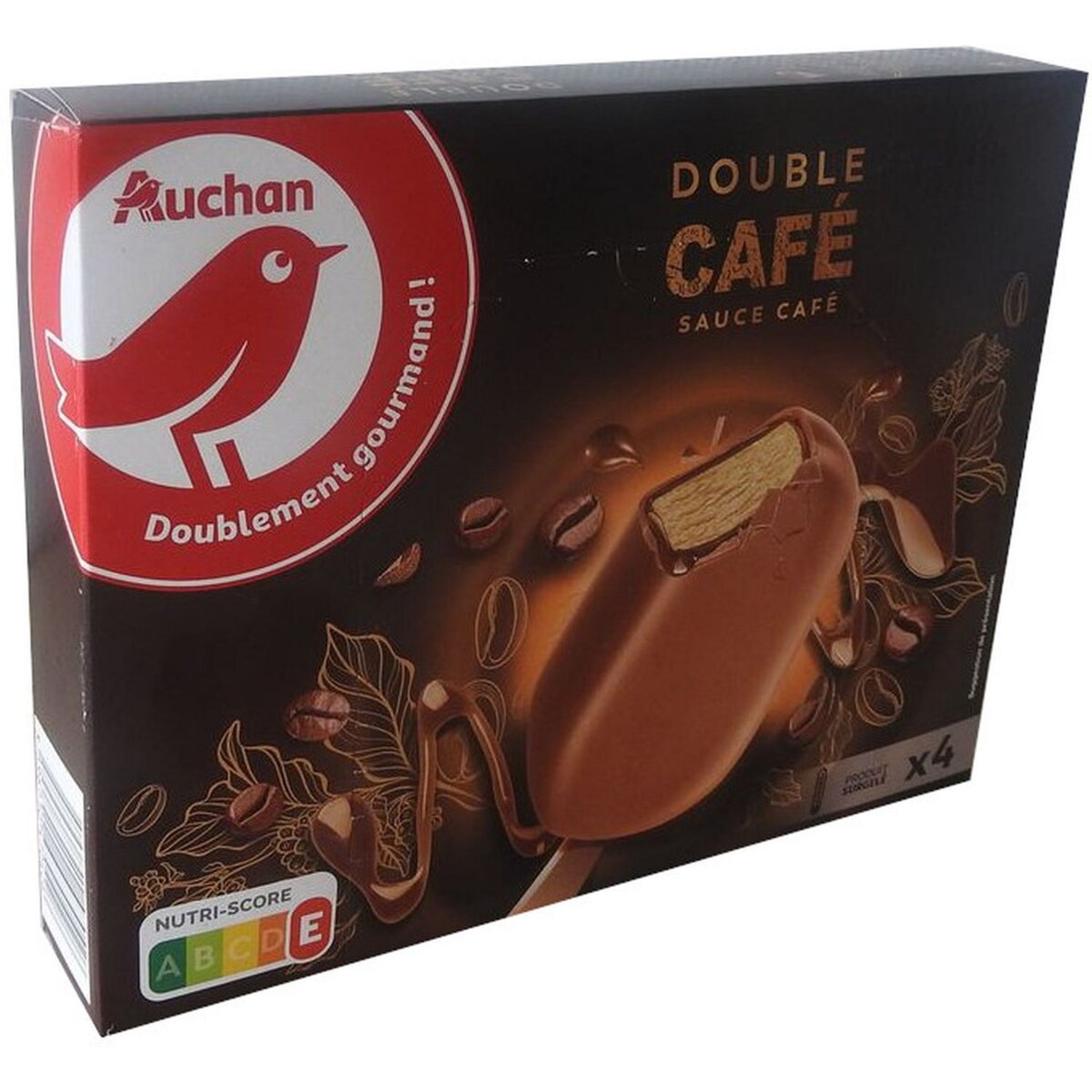 AUCHAN Auchan Bâtonnets glacés double café x4 -350g 4 pièces 350g