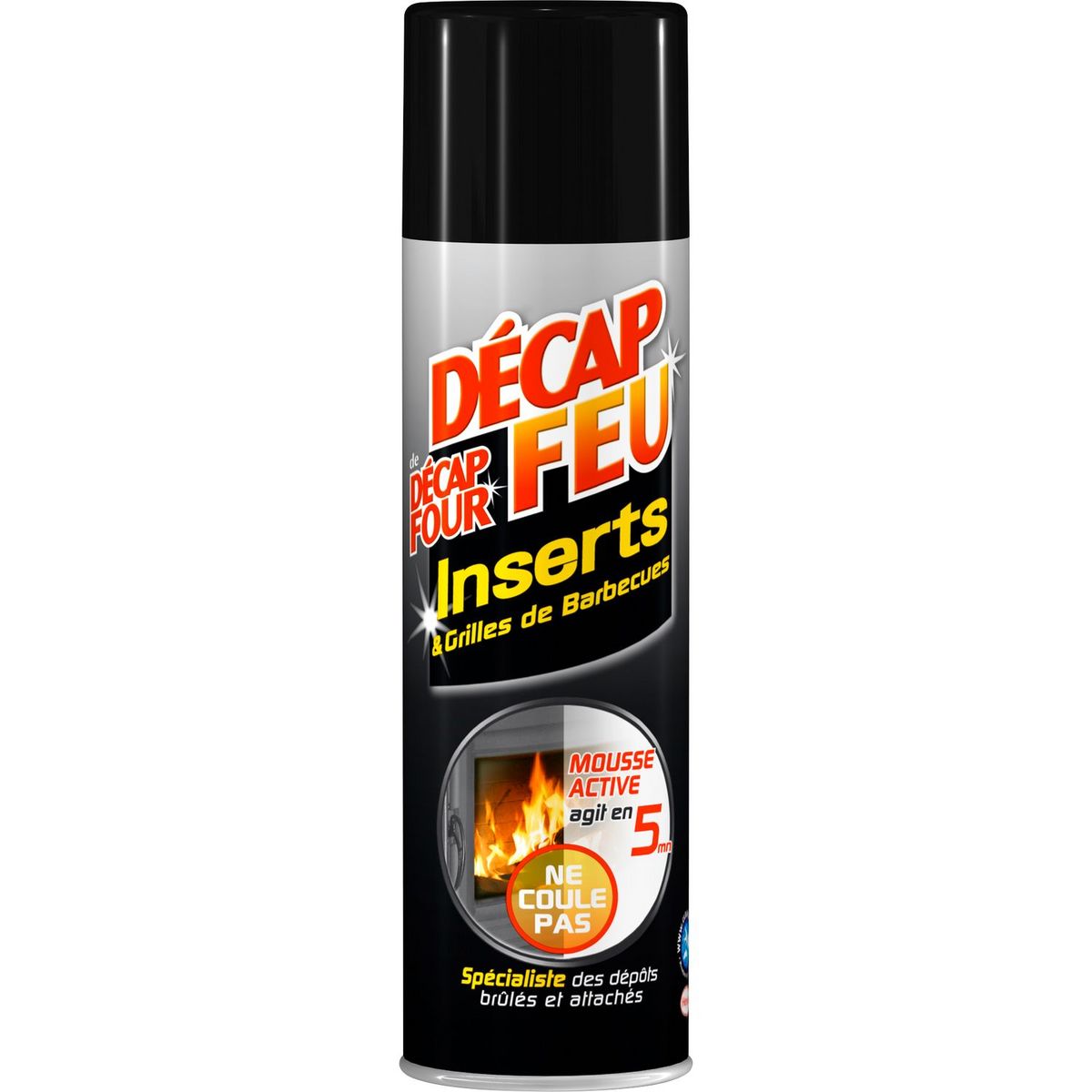 DECAPFEU Décap'four nettoyant aérosol pour four inserts et grilles de barbecue 500ml