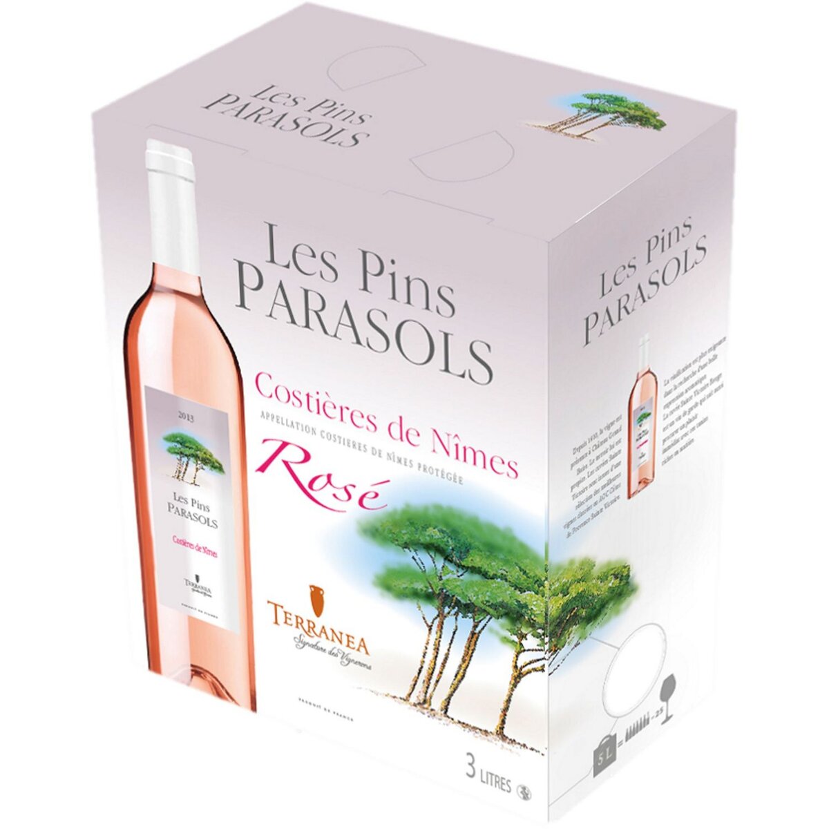 AOP Costières de Nîmes Les Pins Parasol rosé bib 3l