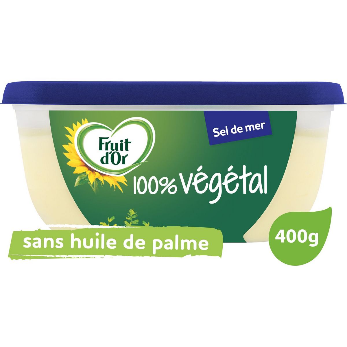 FRUIT D'OR Margarine demi sel 100% végétal 400g