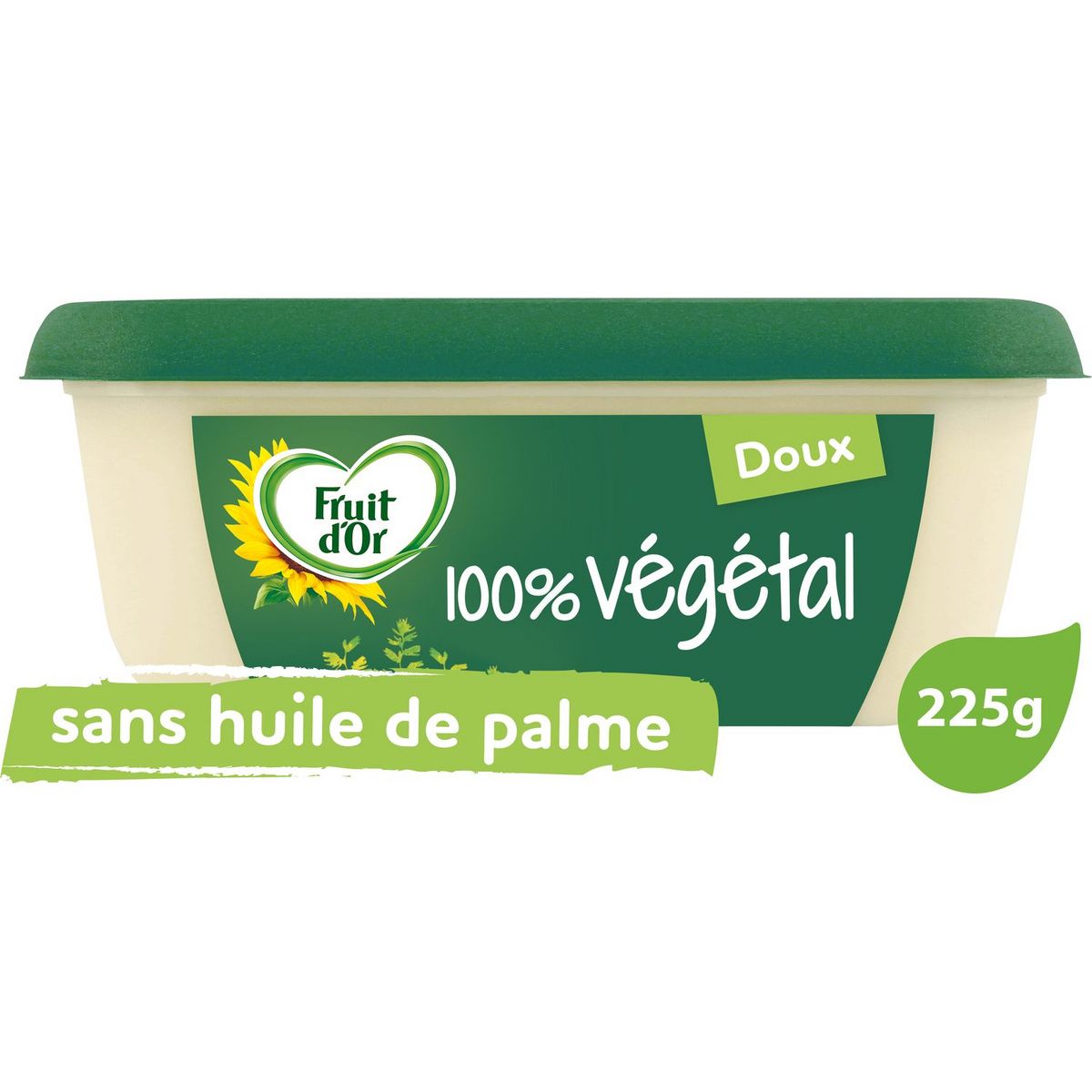 FRUIT D'OR Margarine 100% végétal doux 225g