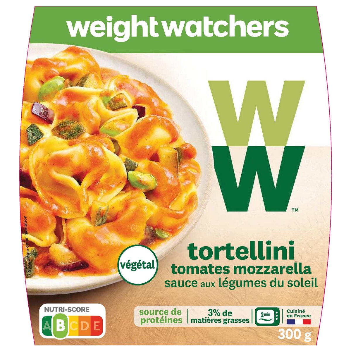 WEIGHT WATCHERS Totellini tomates mozzarella et sauce aux légumes 1 portion 300g