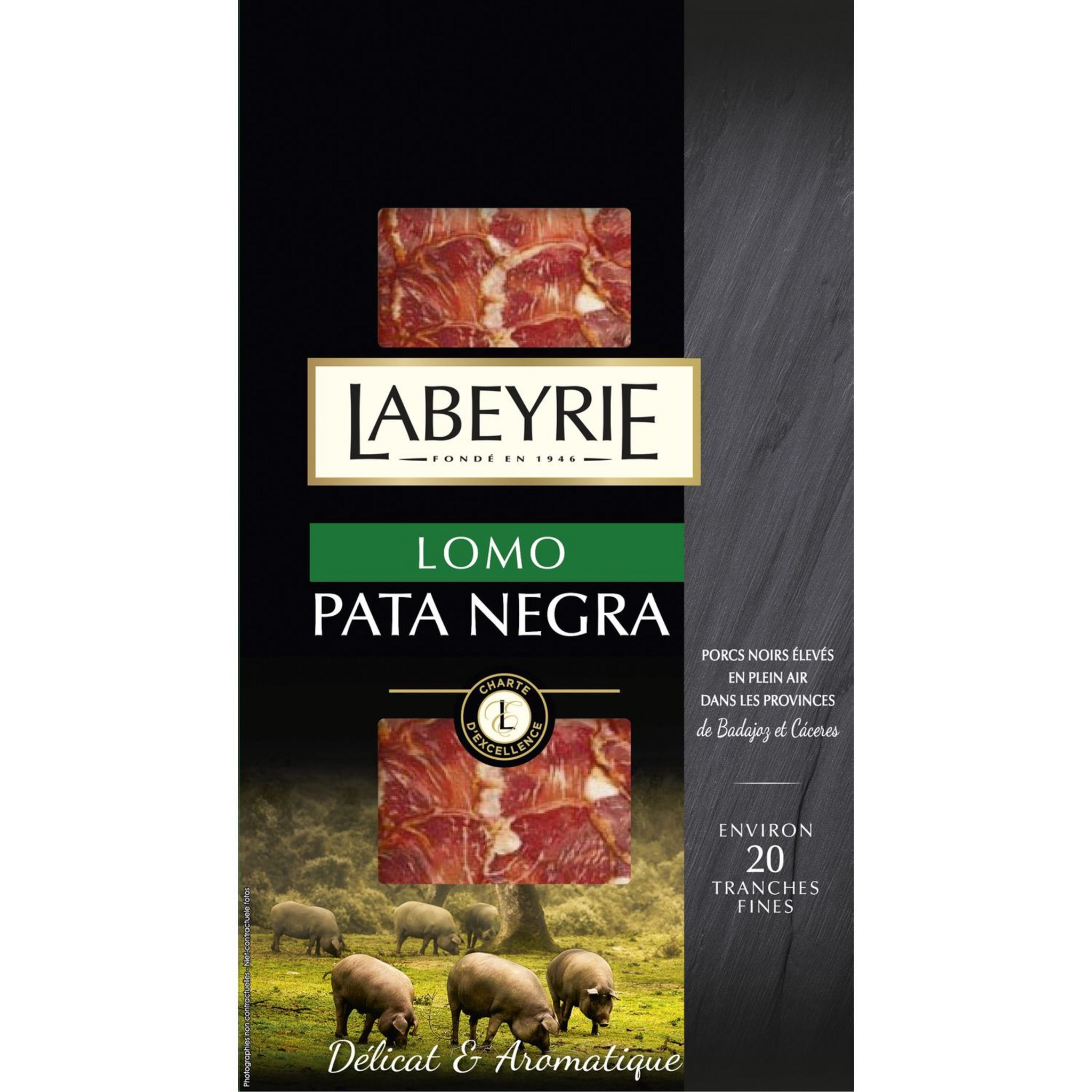 LABEYRIE Lomo Pata Negra 20 tranches fines environ 60g