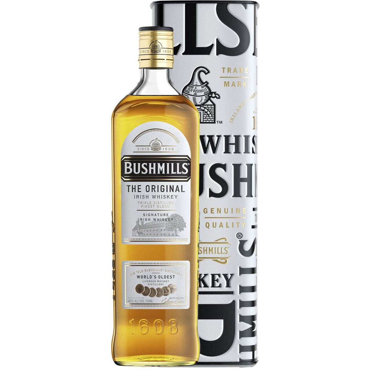 BUSHMILL'S Whiskey irlandais The Original 40% avec étui 70cl
