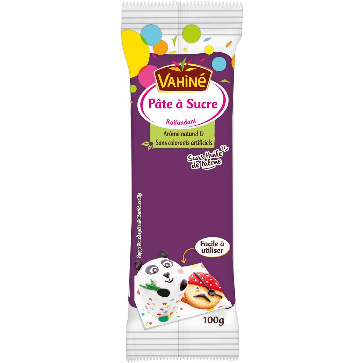 VAHINE Pâte à sucre violette 100g