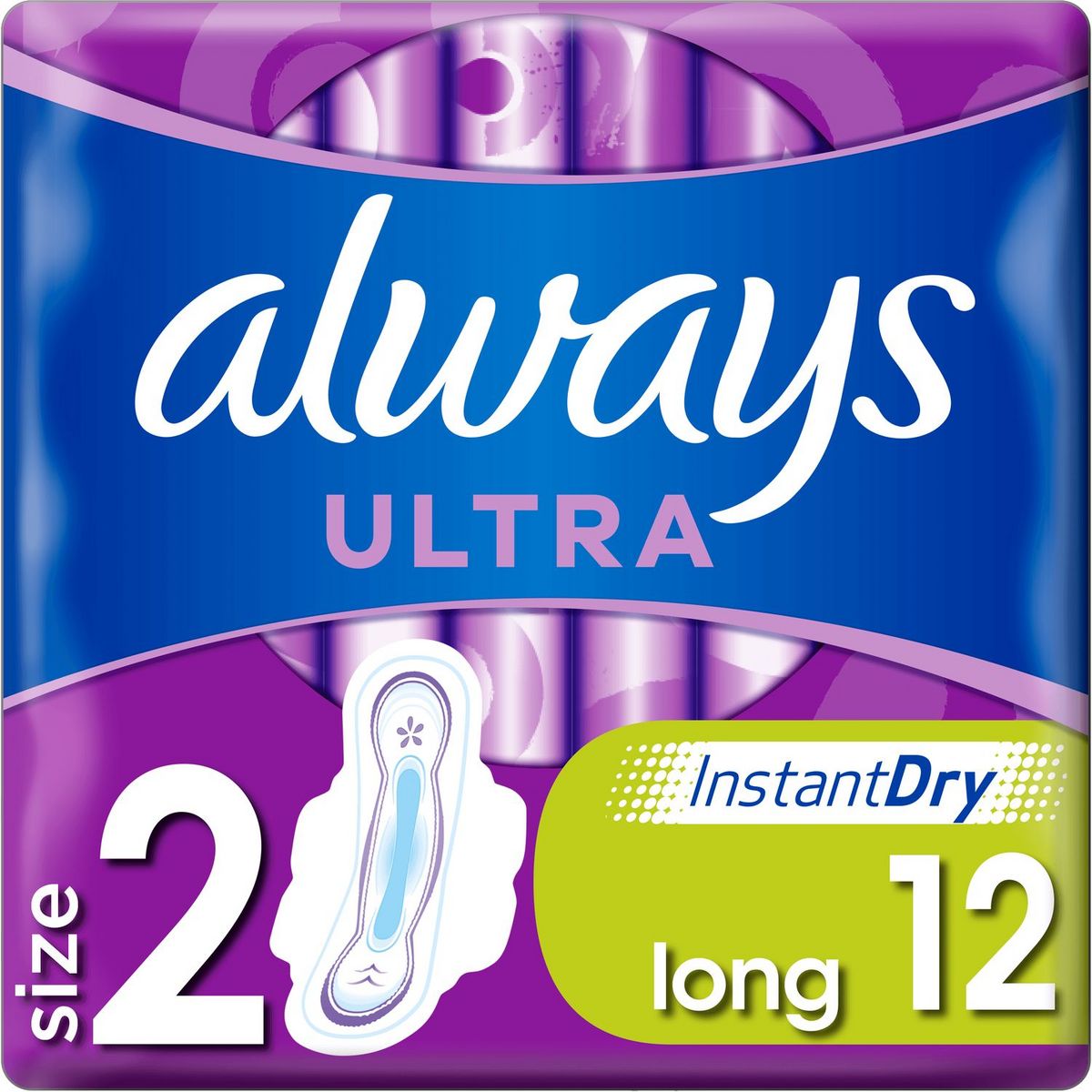 ALWAYS Ultra serviettes hygiéniques avec ailettes long taille 2 12 serviettes