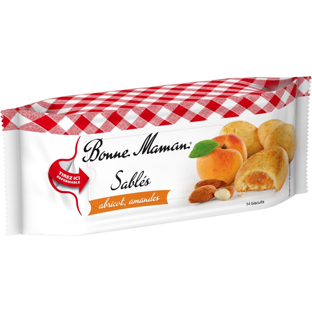 BONNE MAMAN Biscuits sablés abricot amandes 14 biscuits 150g