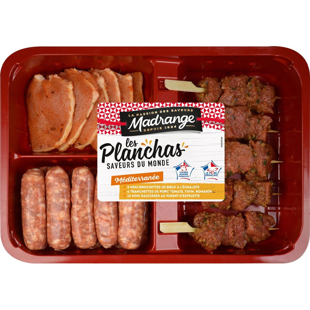MADRANGE Plancha assortiment de viande saveur méditerrané 550g