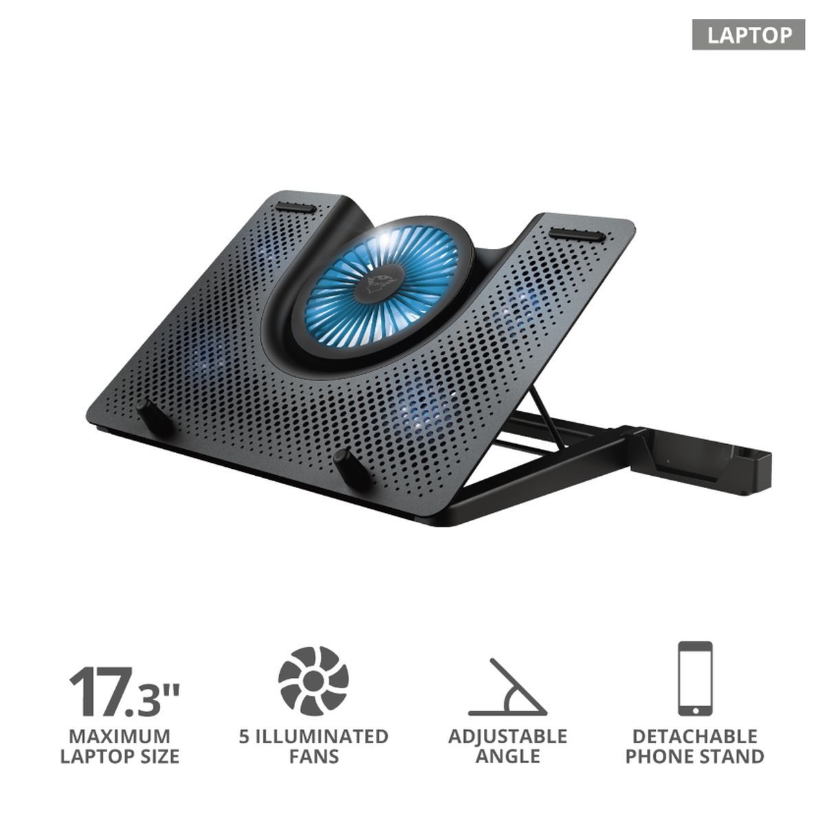 TRUST Support ventilé GXT 1125QUNO - Noir