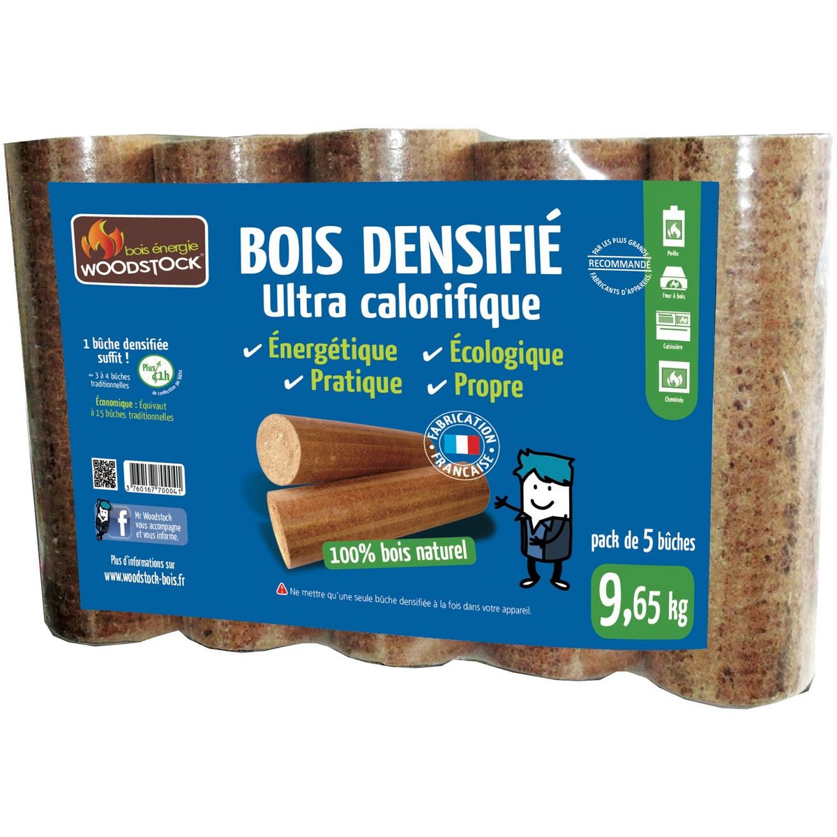 WOODSTOCK Woodstock Bûches bois densifié ultra caloriques