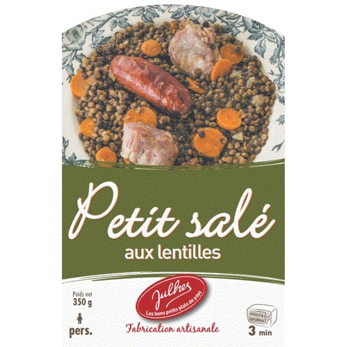 JULHES Petit salé aux lentilles 1 portion 350g