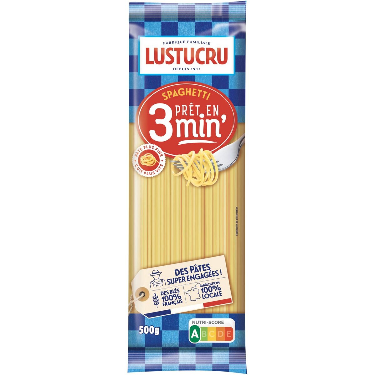 LUSTUCRU Lustucru al dente spaghetti 3 min 500g