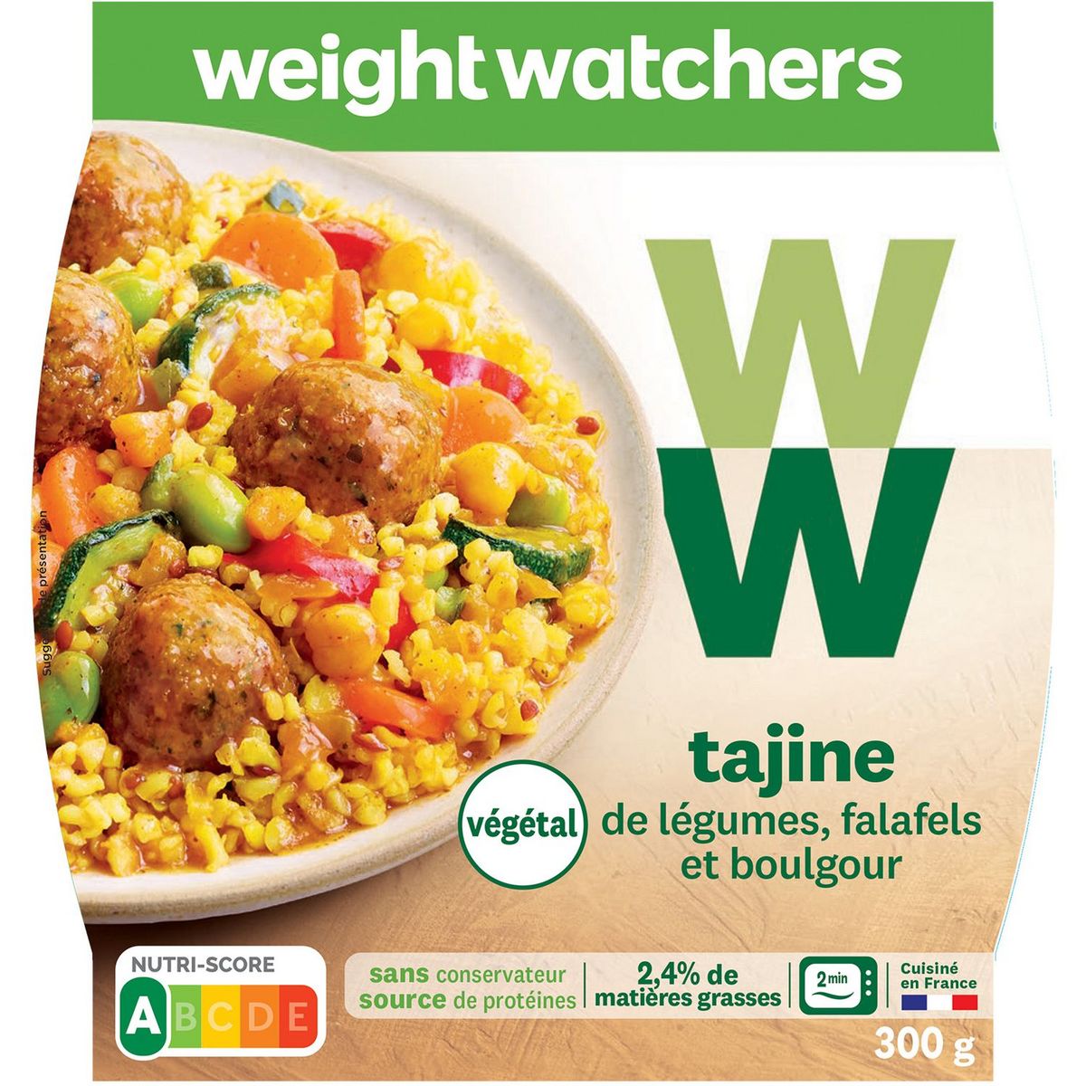 WEIGHT WATCHERS Tajine de légumes, falafels et boulgour 300g