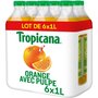 TROPICANA Jus pure premium 100% orange avec pulpe 6x1l