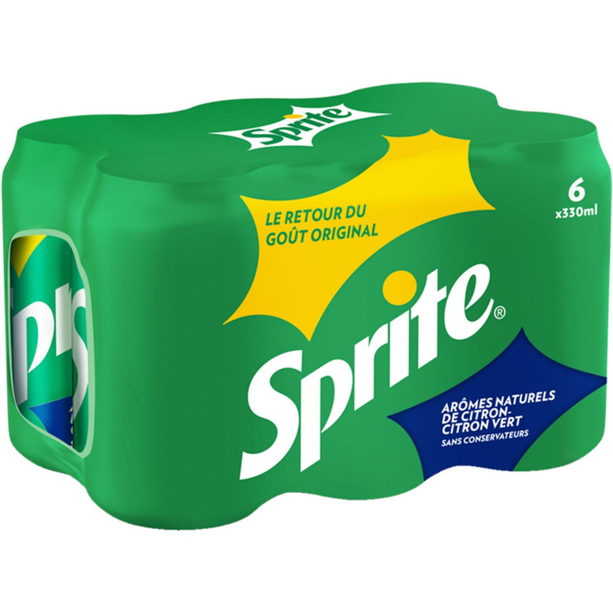 SPRITE Boisson gazeuse arôme citron citron vert boîtes 6x33cl pas cher ...