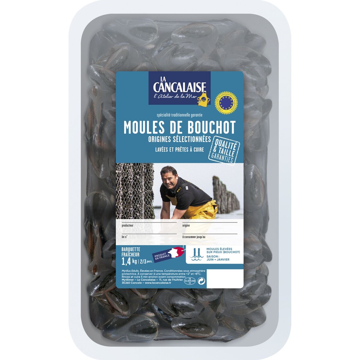 Moules de Bouchot élevées en France 2l 2 personnes 1.4kg