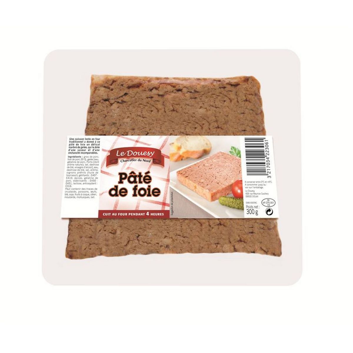LE DOUESY Pâté de foie 1 tranche 300g