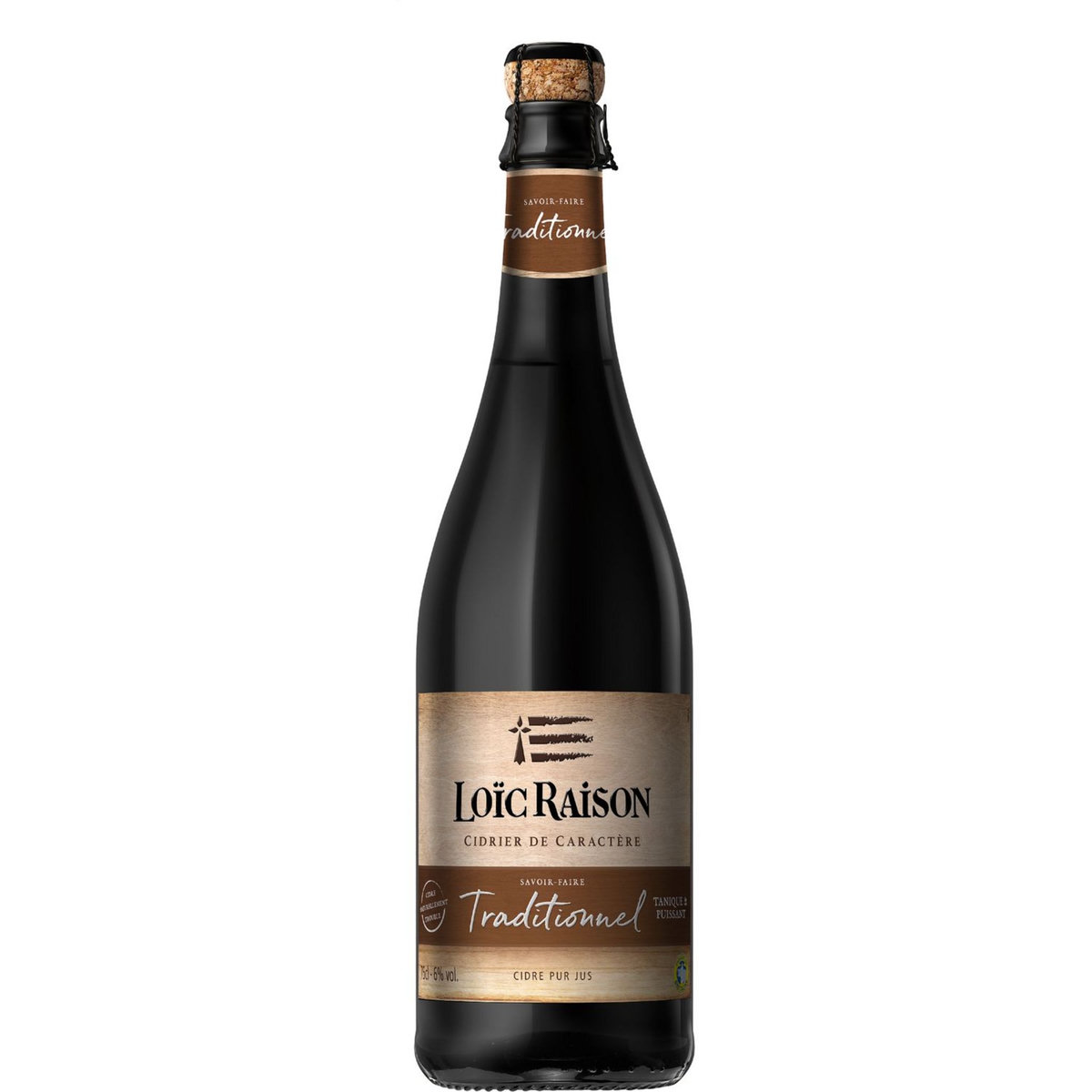 LOIC RAISON Cidre breton brut traditionnel 6% 75cl pas cher - Auchan.fr