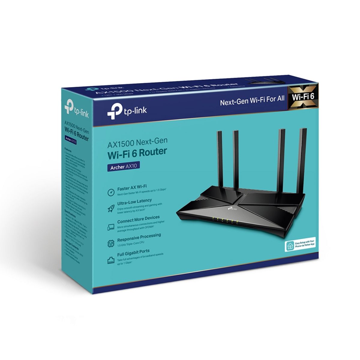 TP-LINK Routeur WiFi 6  AX10 - Noir