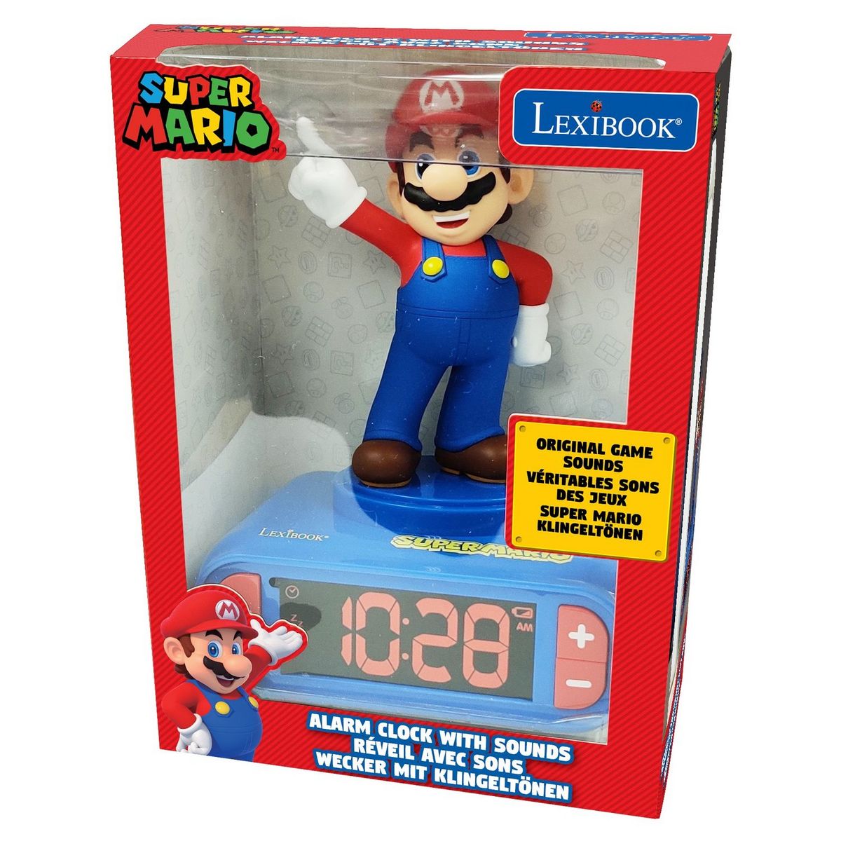 LEXIBOOK Réveil avec effets sonores Super Mario - RL800NI - Bleu/rouge