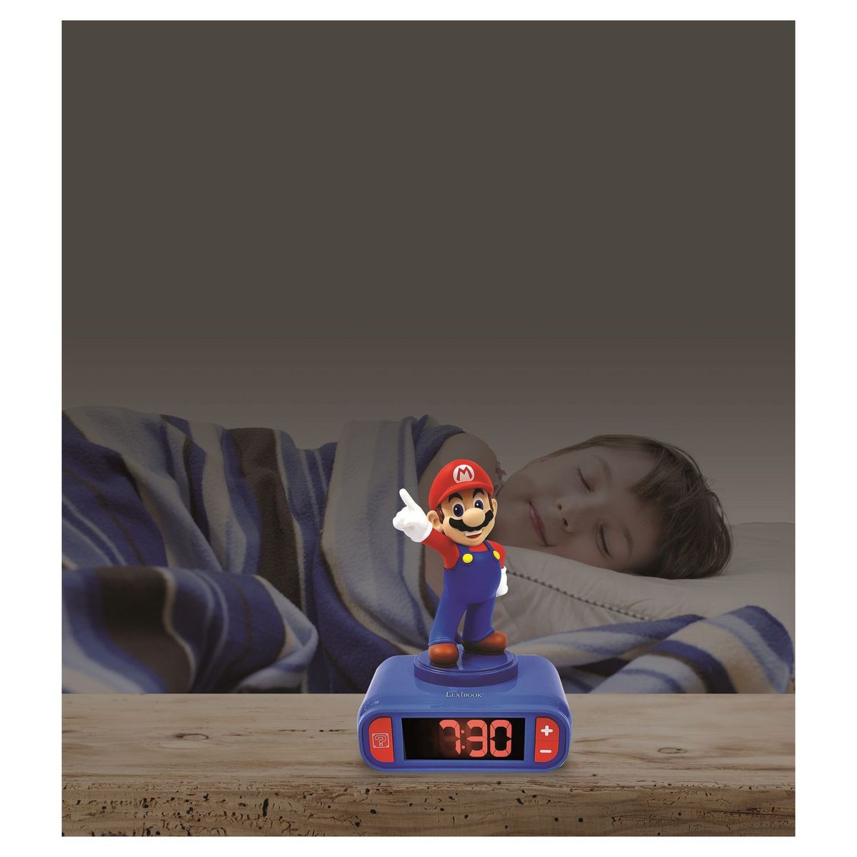 LEXIBOOK Réveil avec effets sonores Super Mario - RL800NI - Bleu/rouge