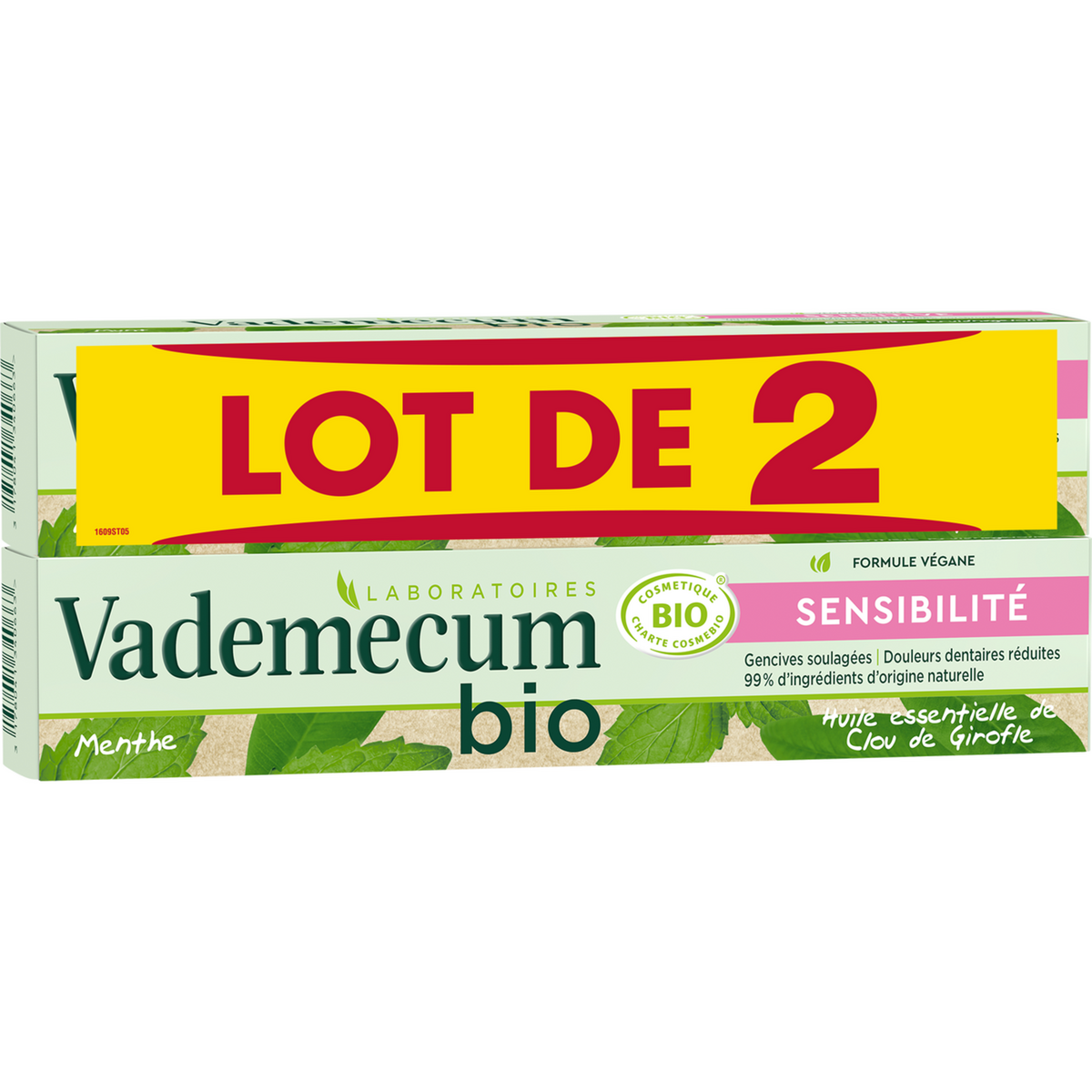 VADEMECUM BIO Vademecum Bio Dentifrice sensibilité huile essentielle clou de girofle x2 150ml