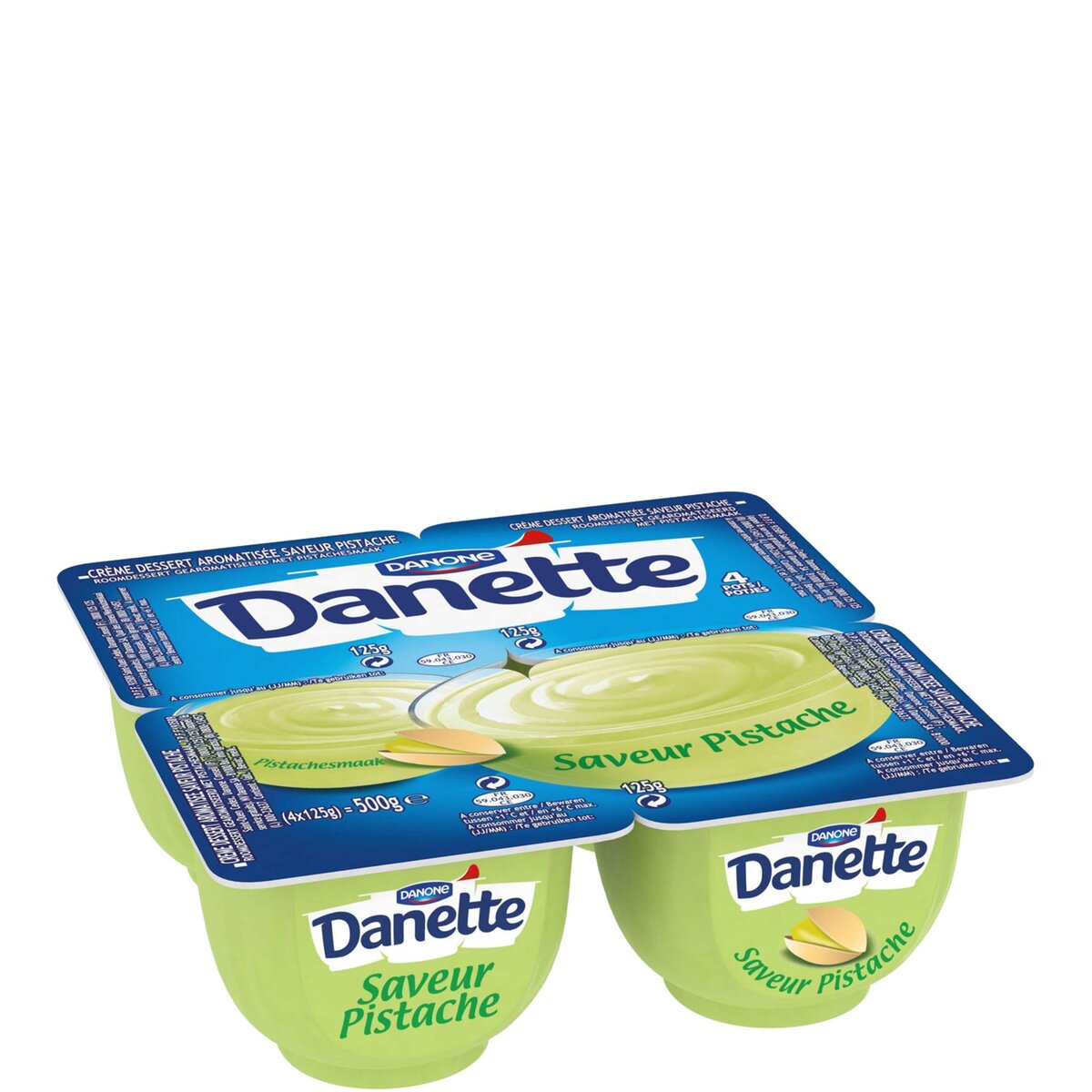 DANETTE Danette crème dessert  saveur pistache 4x125g