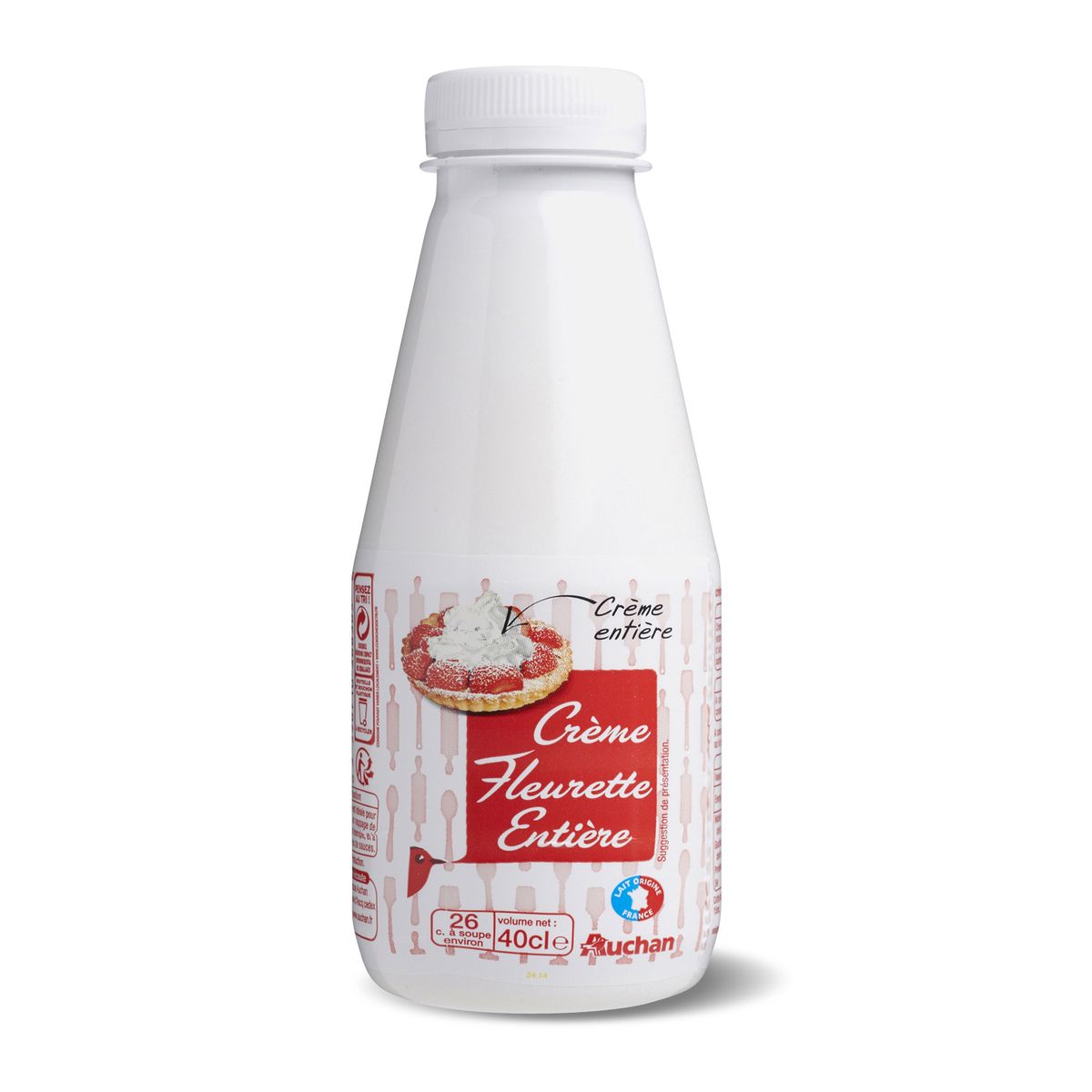 AUCHAN Auchan crème fleurette entière 30%mg 40cl