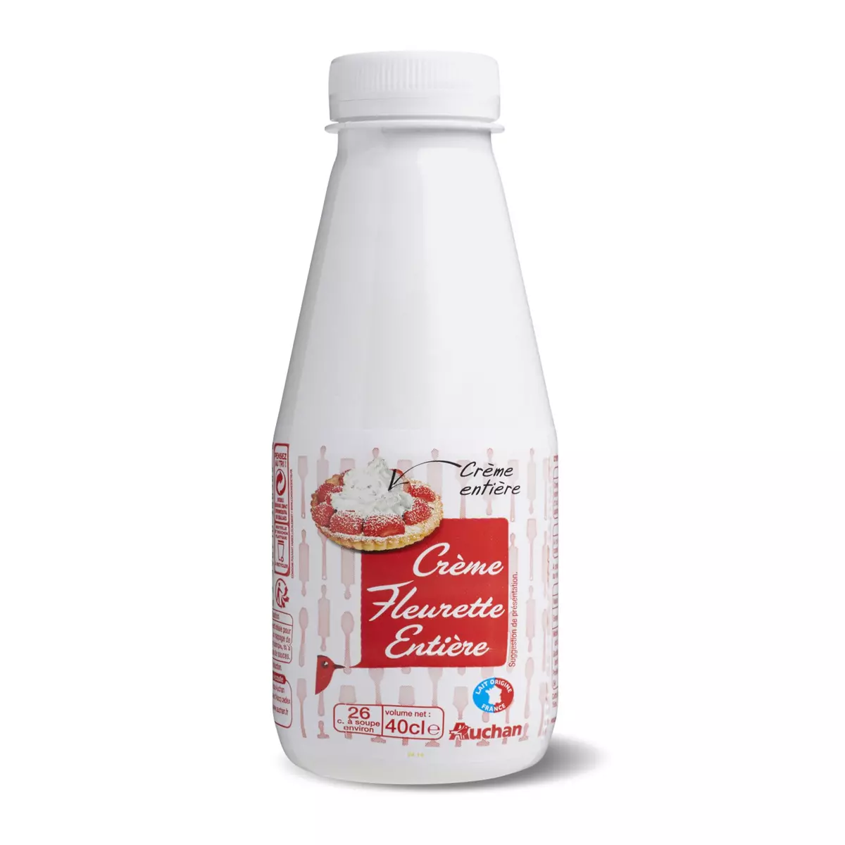 AUCHAN Auchan crème fleurette entière 30%mg 40cl