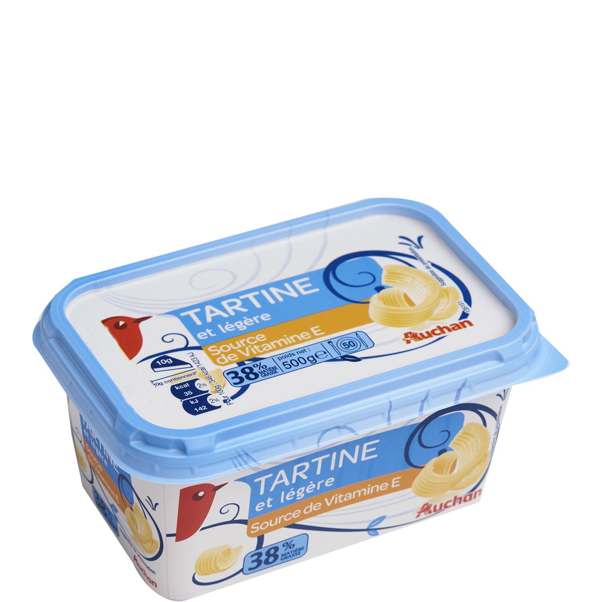 AUCHAN Auchan tartine et légère doux 500g
