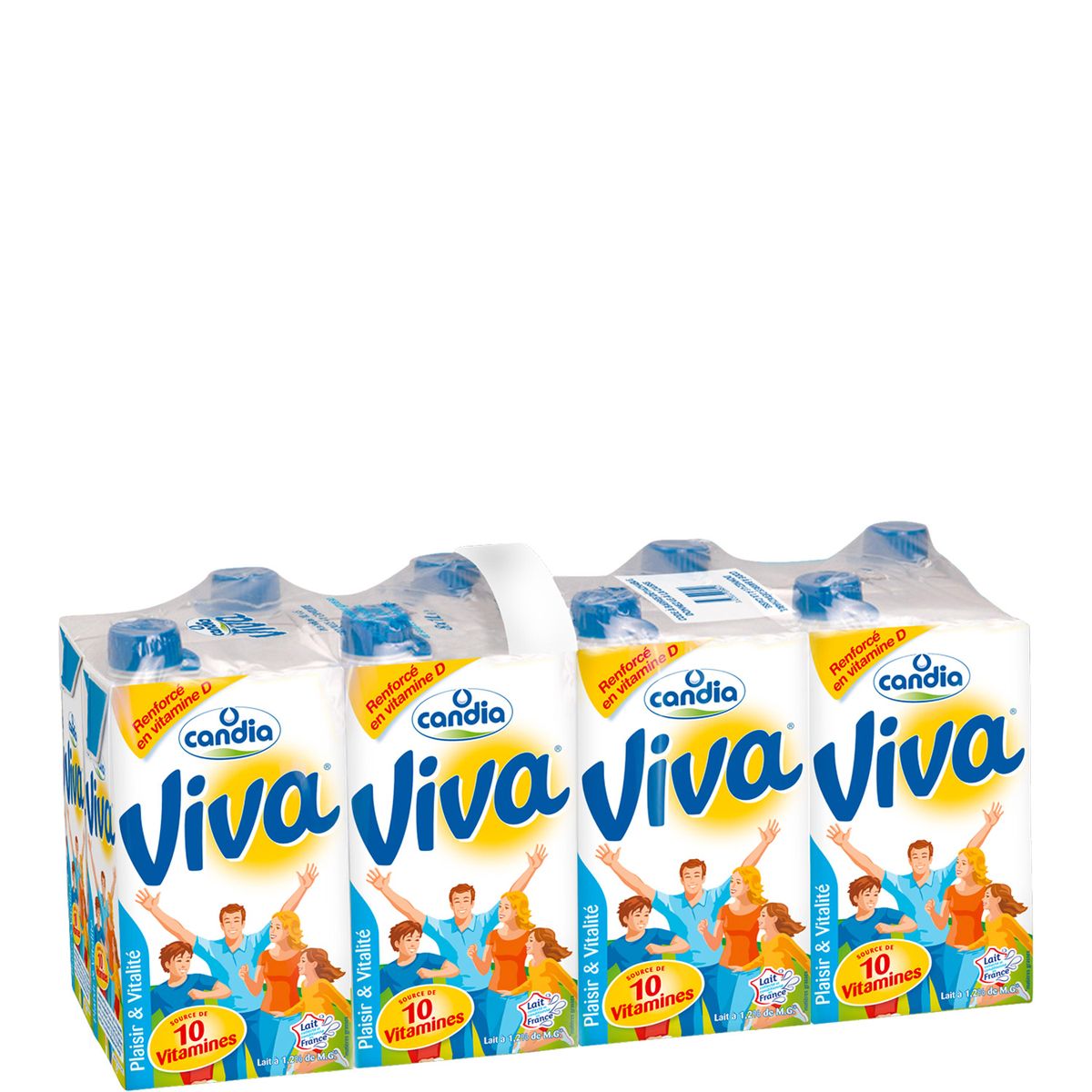 CANDIA Candia Viva lait uht vitaminé brique 8x1l