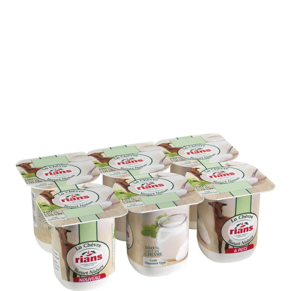 RIANS Rians yaourt chèvre nature 6x100g pas cher - Auchan.fr