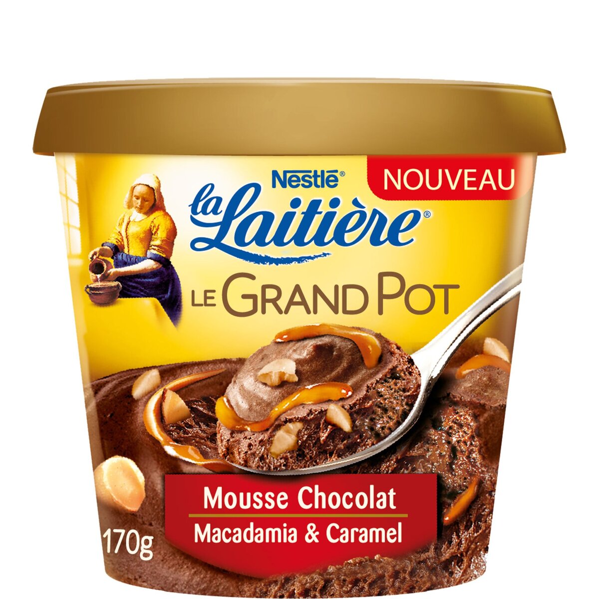 LA LAITIERE La Laitière mousse chocolat macadamia 170g