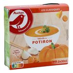 AUCHAN Velouté de potiron à la crème fraîche 2 personnes 2x30cl