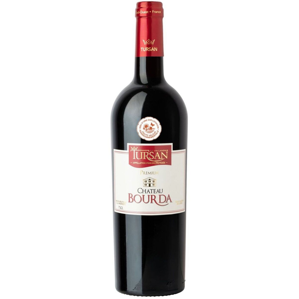 Vin rouge AOP Tursan Château Bourda élevé en fût de chêne 2018 75cl