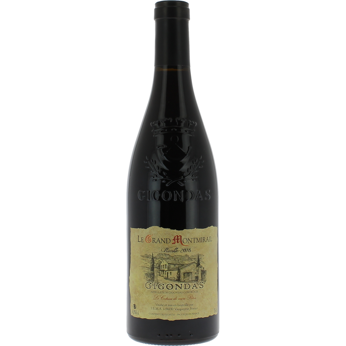 Vin rouge AOP Gigondas Le Grand Montmirail Le Coteau de Mon Rêve 2018 75cl