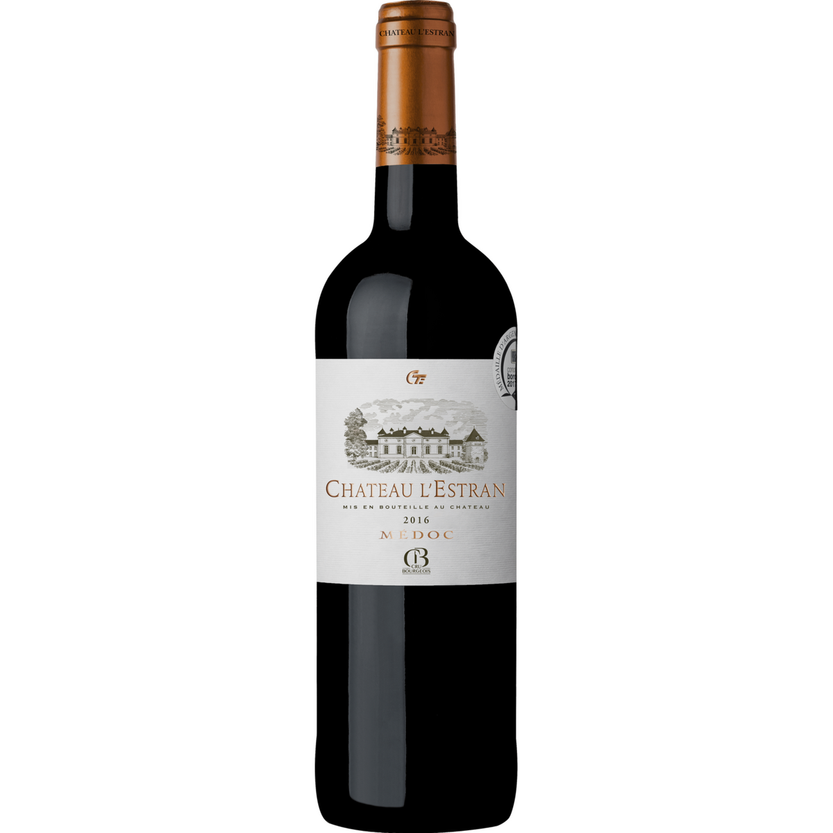 Vin rouge AOP Médoc Château l'Estran cru bourgeois 2016 75cl