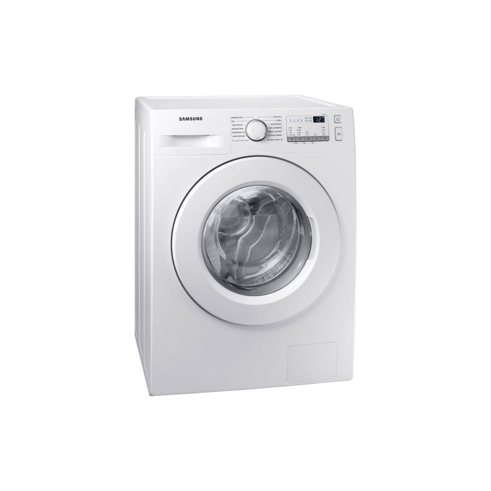 Voir la diapositive 2 : SAMSUNG Lave linge séchant hublot WD80T4046EW, 8 kg lavage, 5 kg séchage, 1400 T/min