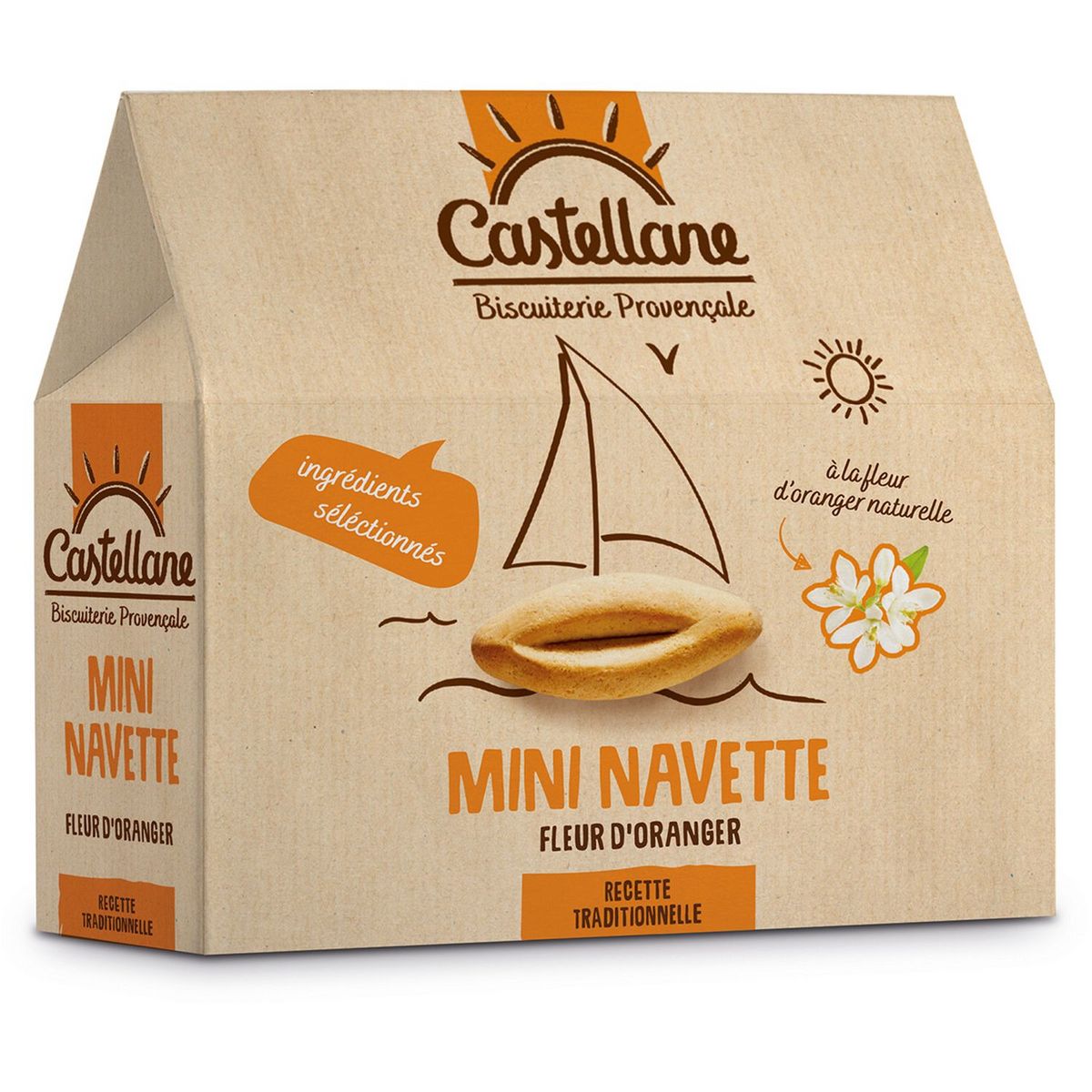 CASTELLANE Mini navette biscuits à la fleur d'oranger 125g