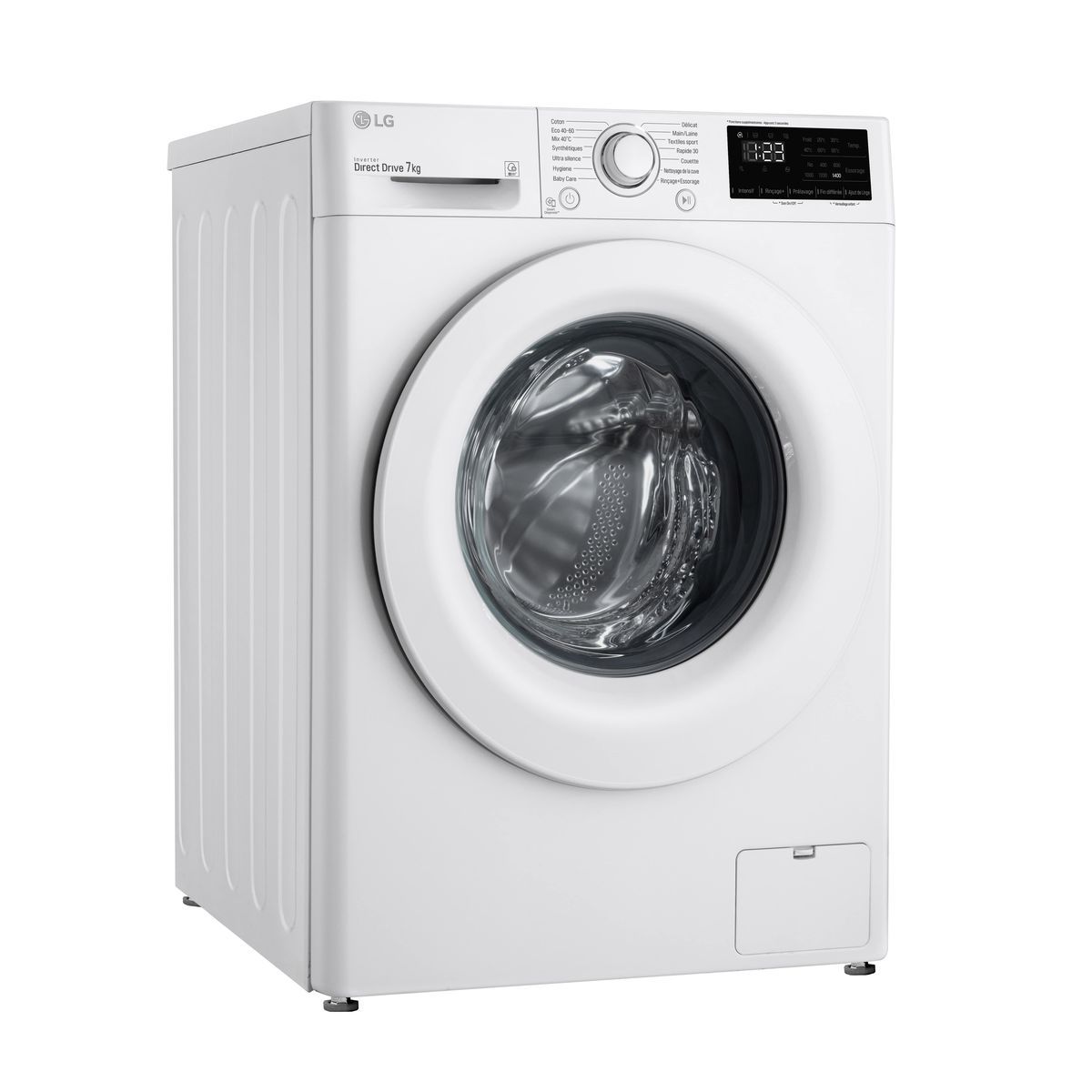 LG Lave linge hublot F74N23WH, 7 kg, 1400 T/min