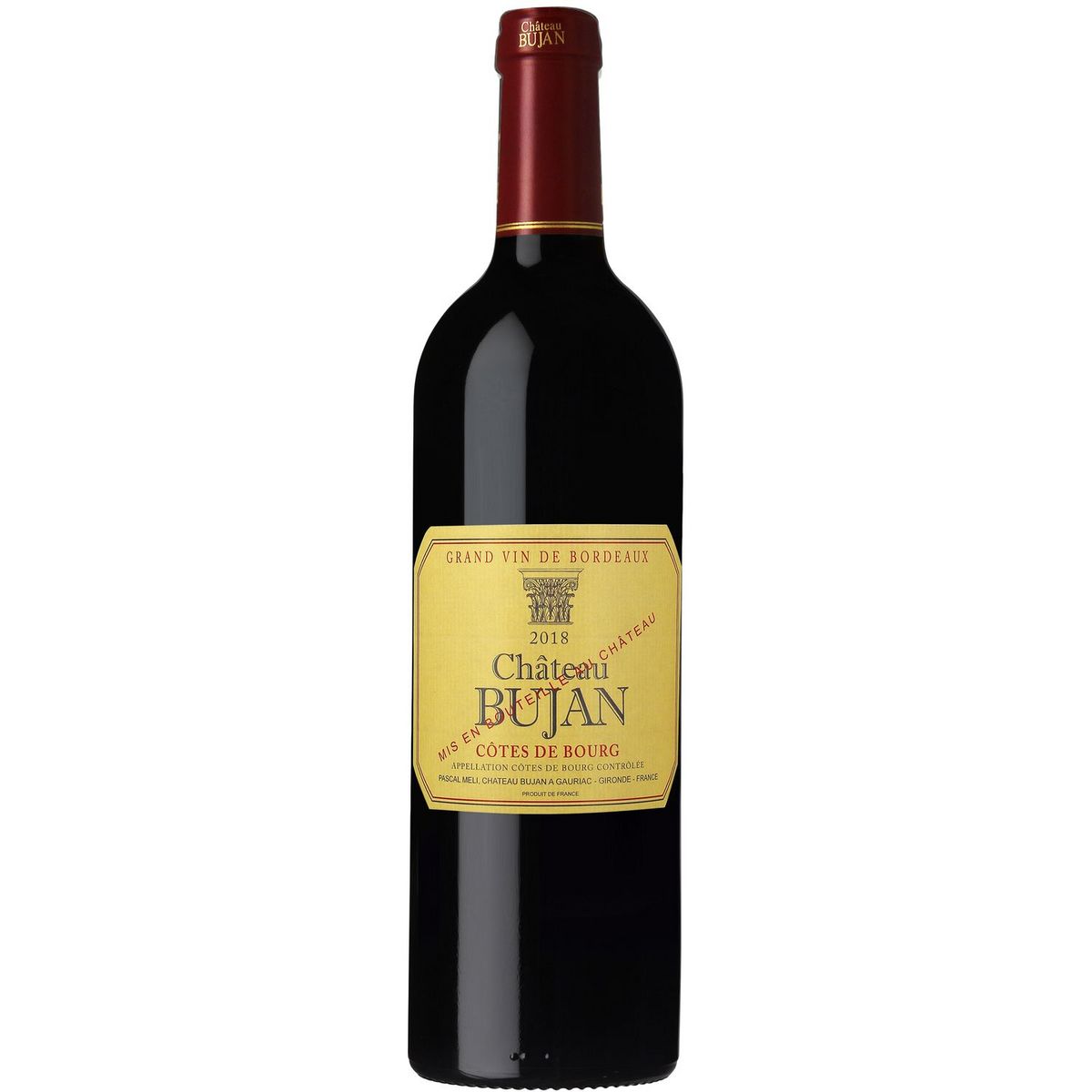 Vin rouge AOP Côtes-de-Bourg Château Bujan 75cl