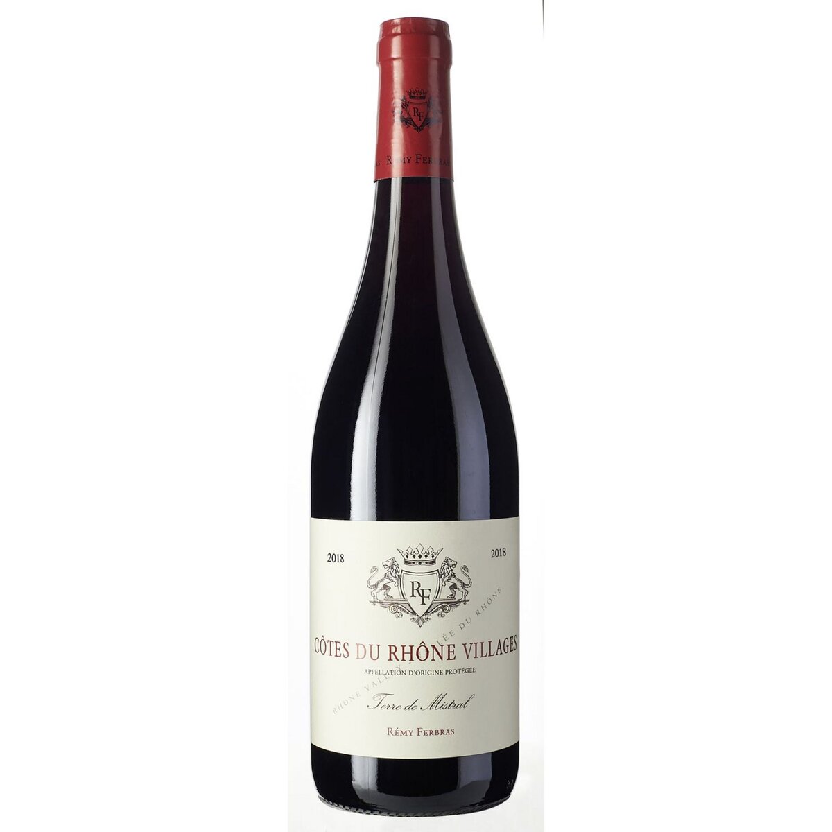 Vin rouge AOP Côtes-du-Rhône-Villages bio Terre de Mistral 2018 75cl