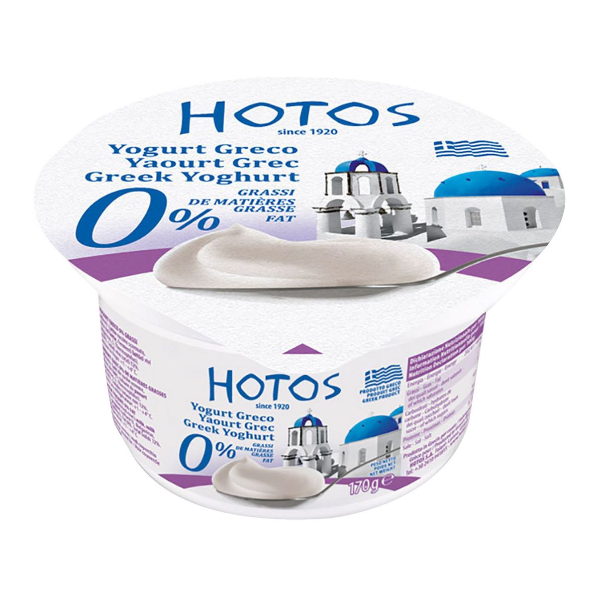 HOTOS Yaourt grec 0% MG 170g
