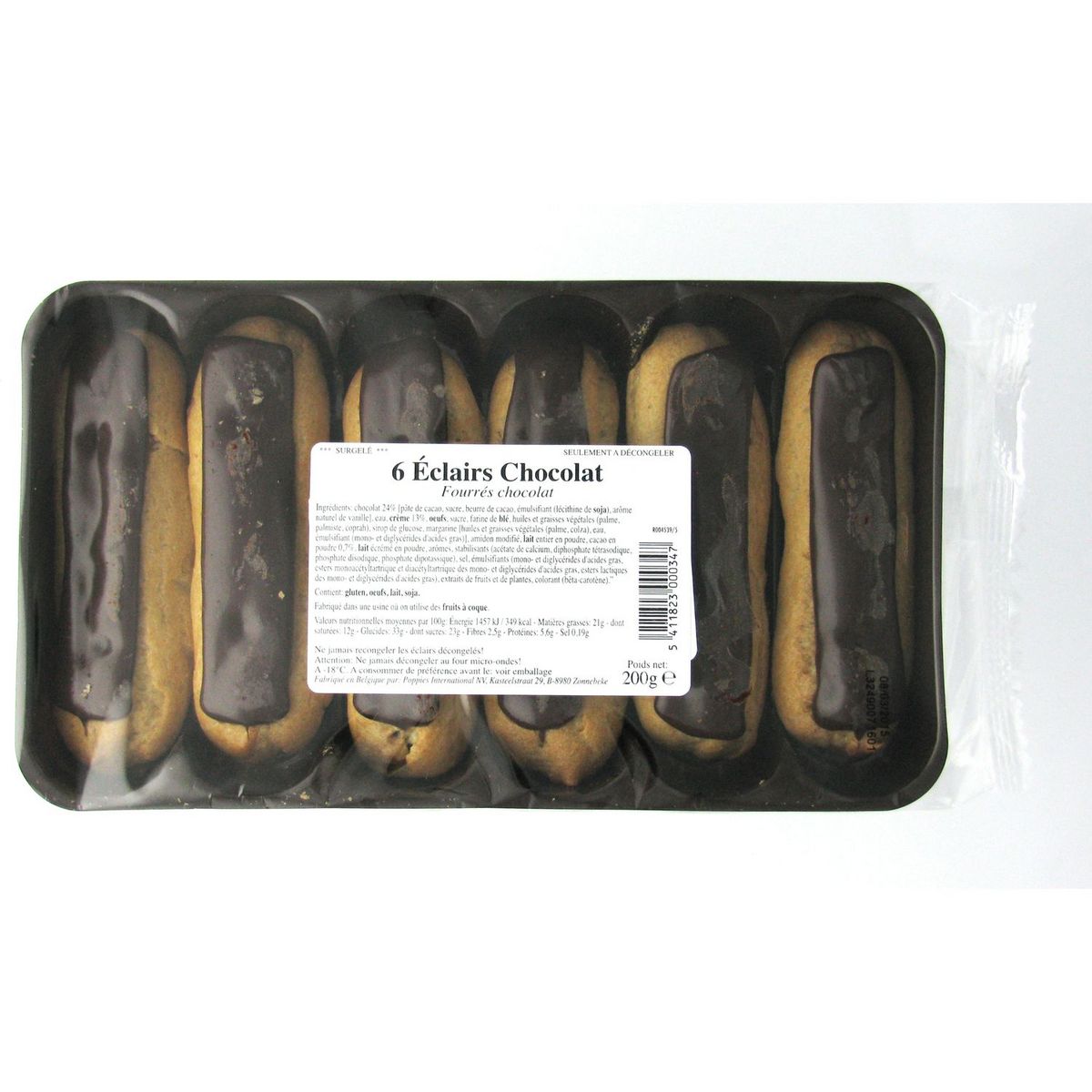 DELIZZA Eclairs au chocolat  6 pièces 200g