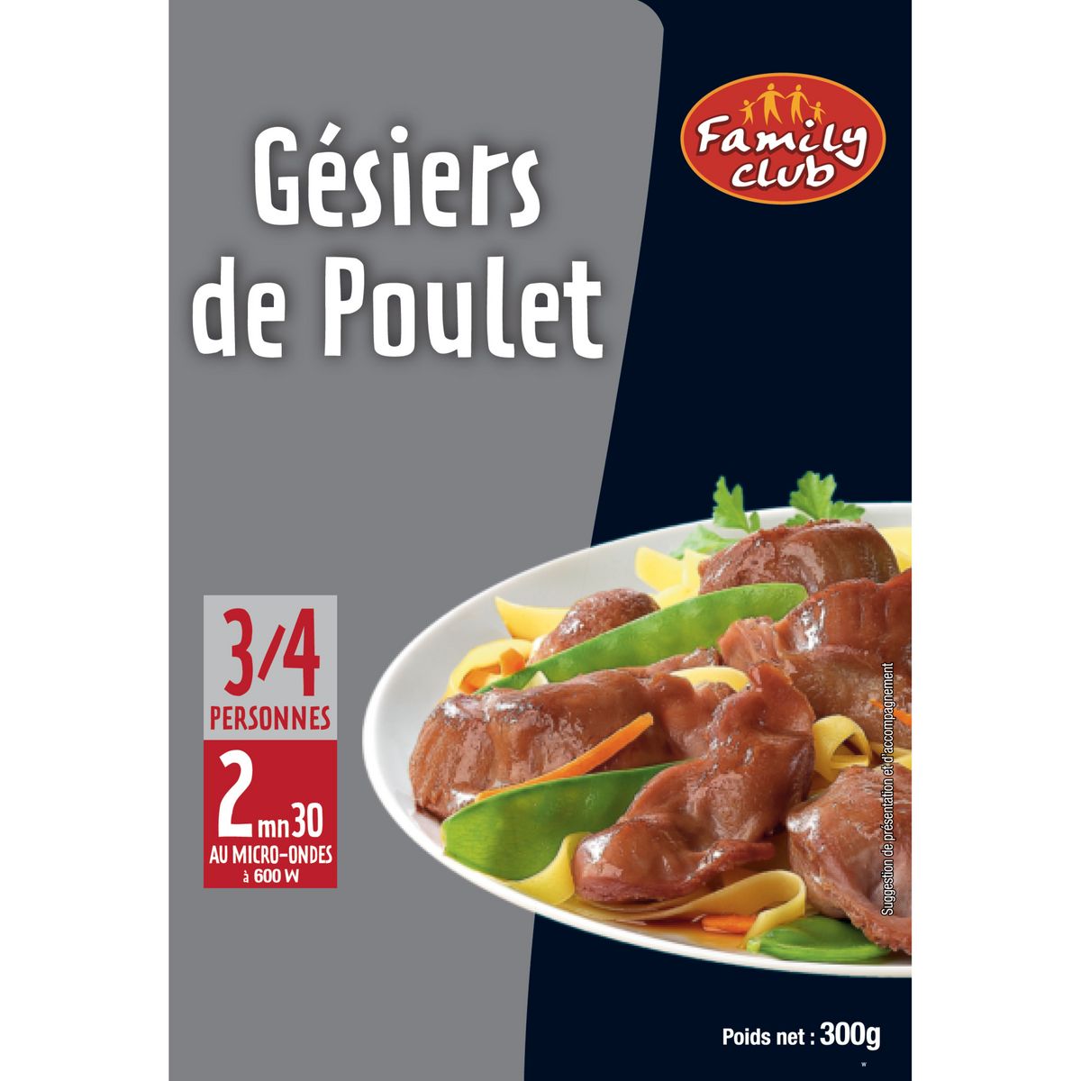 FAMILY CLUB Gésiers de poulet 3/4 parts 300g